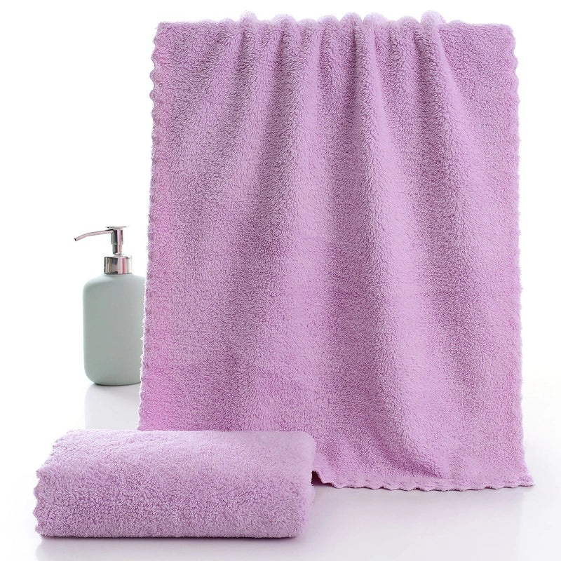 Soft and Absorbent Coral Fleece Bath Towel 70x140cm, High-Density Warm Home Towel | Bath Towels & Accessories