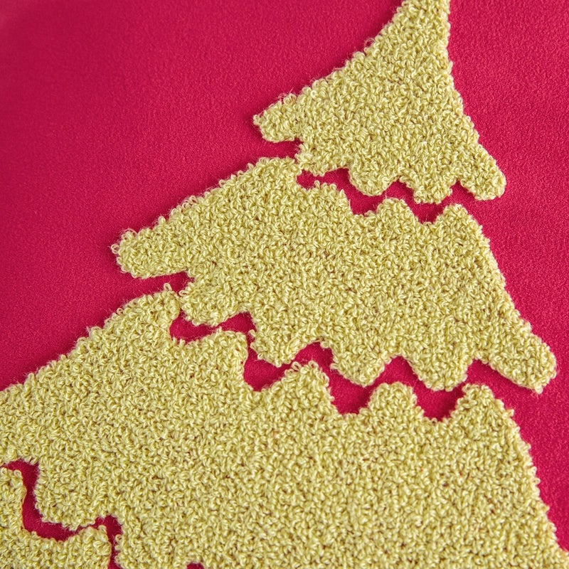 Christmas Tree Santa Elk Velvet Cotton Throw Pillow for Couch & Sofa | Home Decor Pillows