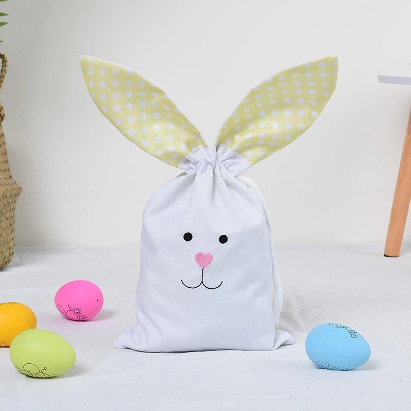Easter DIY Canvas Bag with Rabbit Ears Decorative Gift Basket for Office and Cultural Events|Home & Garden > Seasonal Decor > Easter Decorations