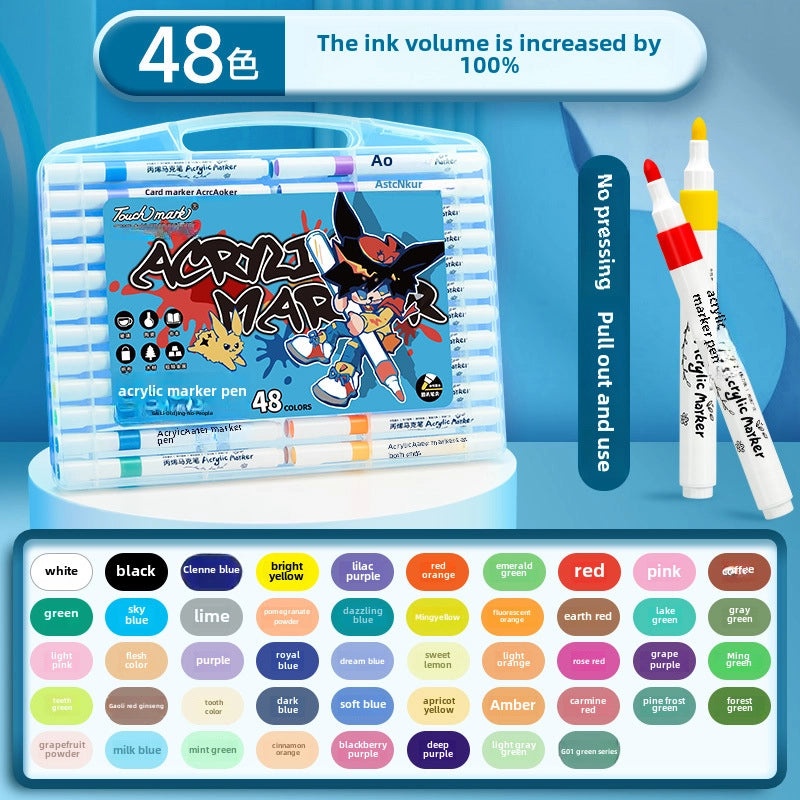 48 Colors Double Tip Alcohol Markers Set for Art Students | Art Supplies