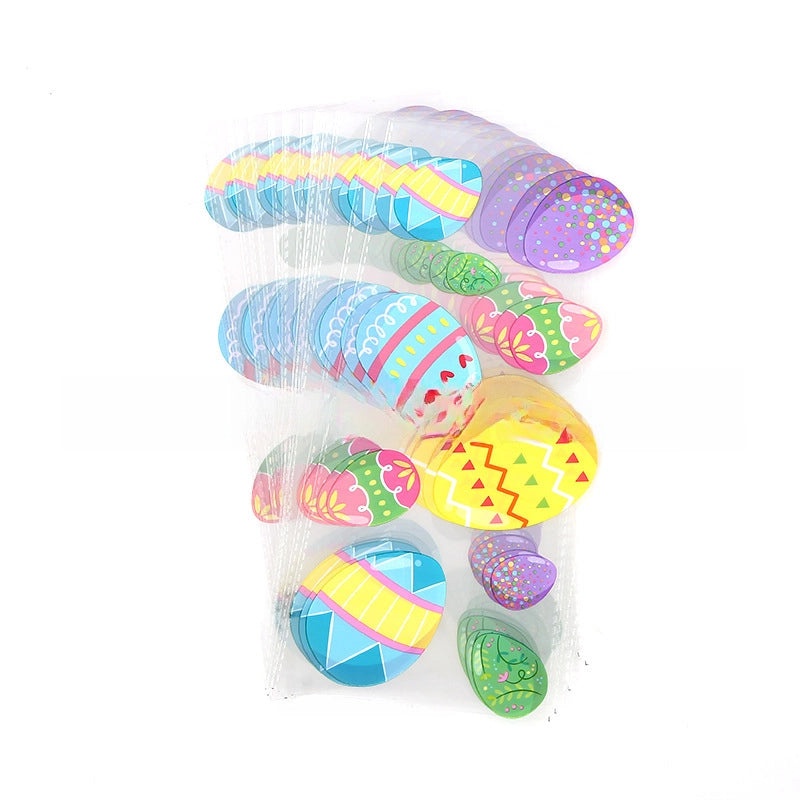 Easter Flat Bottom Packaging Bags with Rabbit Pattern, 4 Styles Combo for Easter Egg Gifts|Holiday Packaging