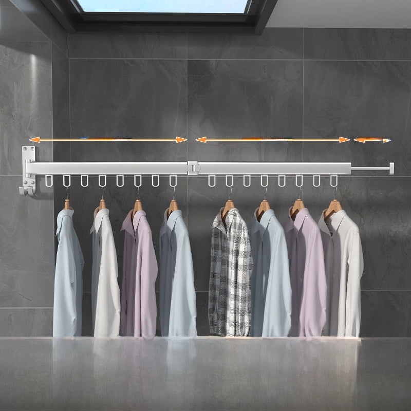 Invisible Telescopic Wall-Mounted Folding Drying Rack for Indoor Clothes and Quilts|Home & Living/Storage & Organization