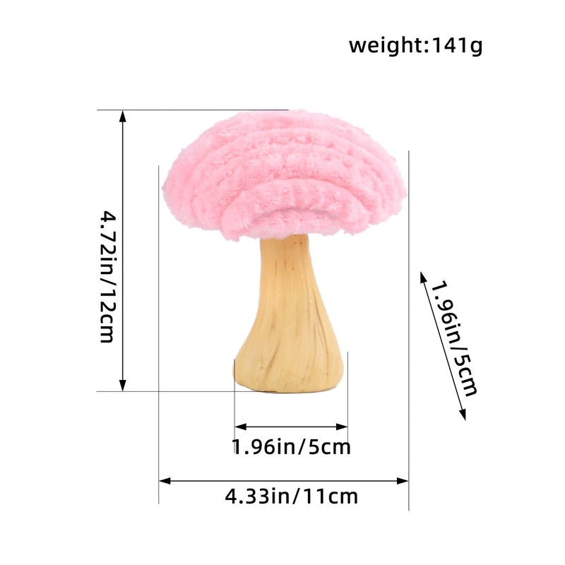 Minimalist Mushroom Plush Decorative Ornament Soft PP Cotton Gypsum Art Decoration|Home Decor