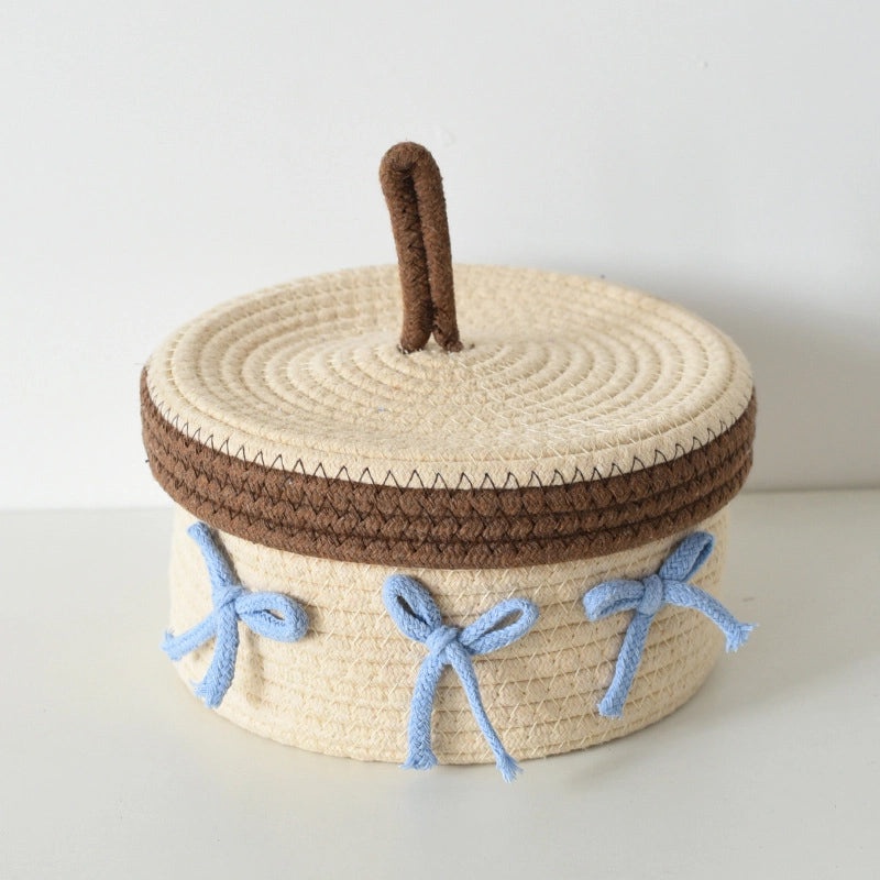 Colorful Cotton Thread Storage Basket with Cute Pattern | Home Organization