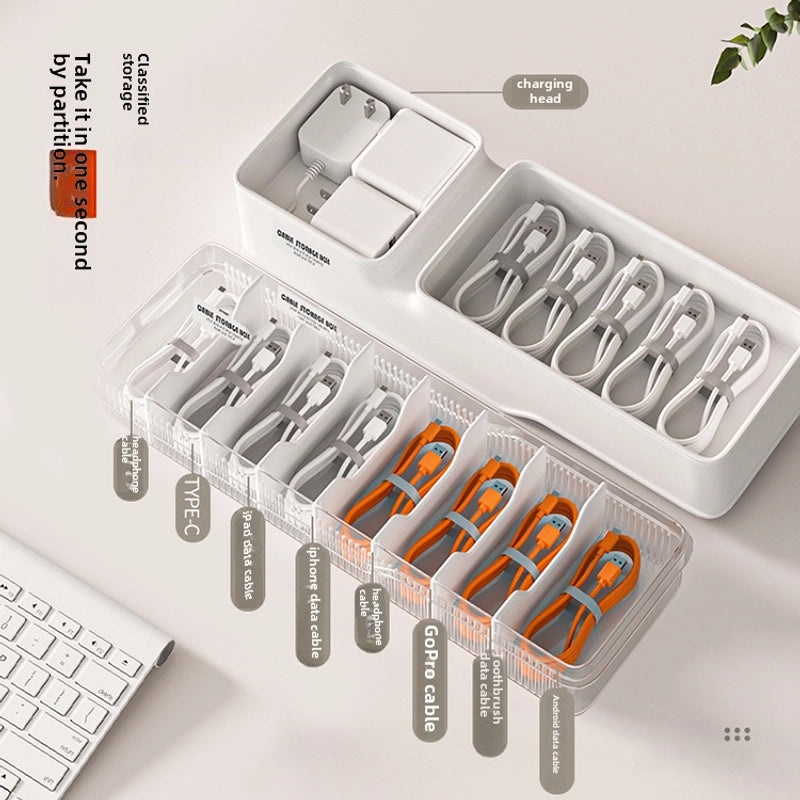 Charging Cable Organizer Box | Electronics Accessories Storage