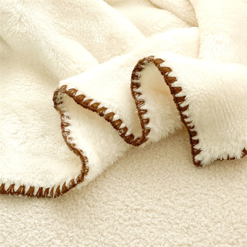 Cozy Solid Color Polyester Throw Blanket for Couch and Sofa Decor | Home Textiles & Accessories