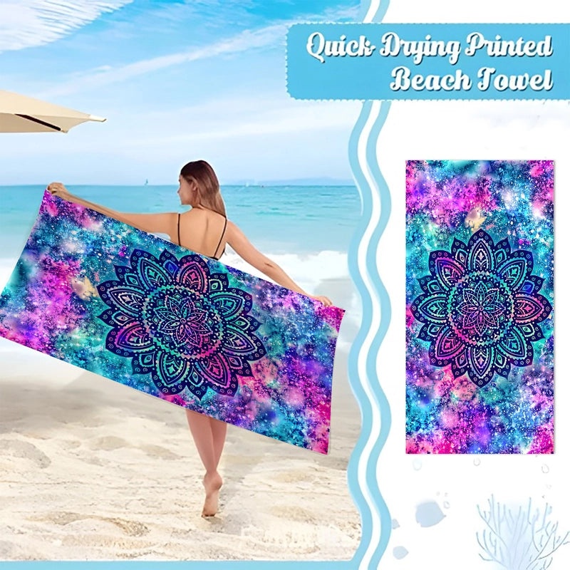 Geometric Patterned Superfine Fiber Beach Towel for Casual Use|Beach Towels & Accessories