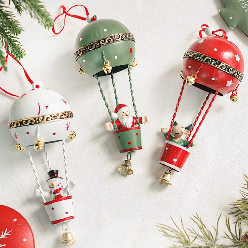 Christmas Minimalist Santa Snowman Elk Iron Hanging Ornaments for Holiday Parties Daily Decorations|Holiday Decorations