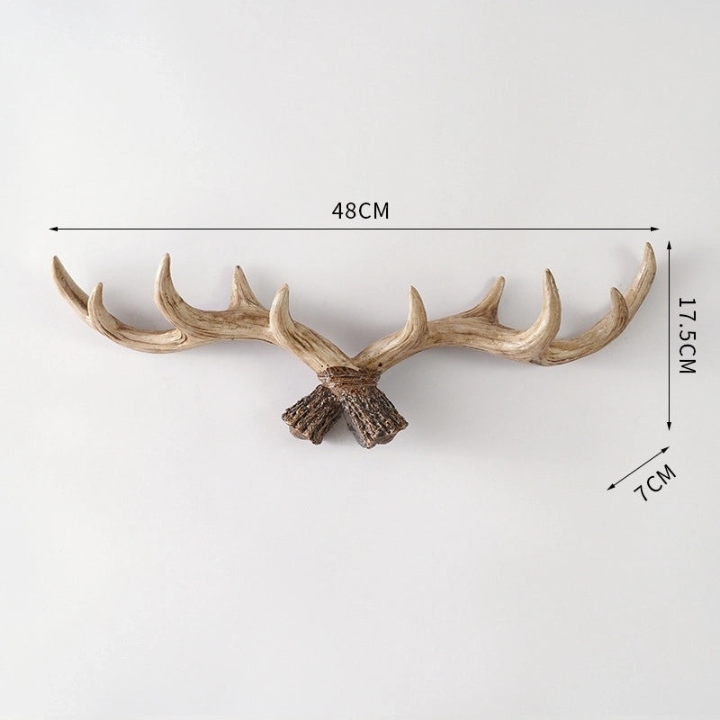 Vintage-Inspired Resin Antler Hooks for Wall | Home Decor & Organization