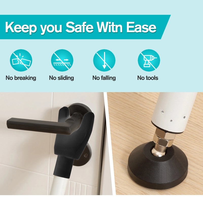 Adjustable Foldable Circular Arc Door Holder Pole for Gate and Glass Apartment Doors | Door Accessories