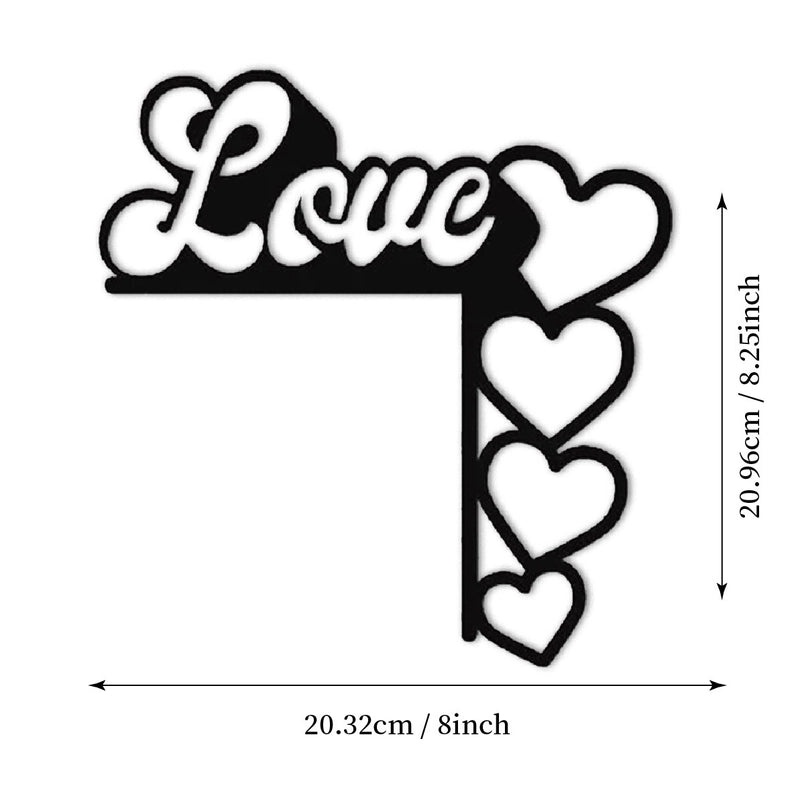 Minimalist Heart Letter Wood Door Frame Wall Art for Valentine's Day | Home Decor