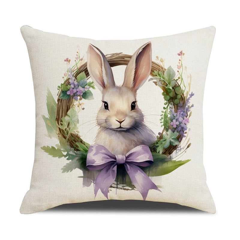Minimalist Easter Rabbit Linen Pillow Covers for Couch Sofa Decor|Home Decor Pillows
