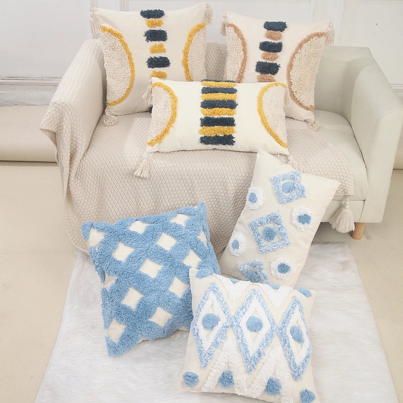 Minimalist Geometric Polyester Pillow Covers for Couch and Sofa Home Decor|Home Decor & Cushions