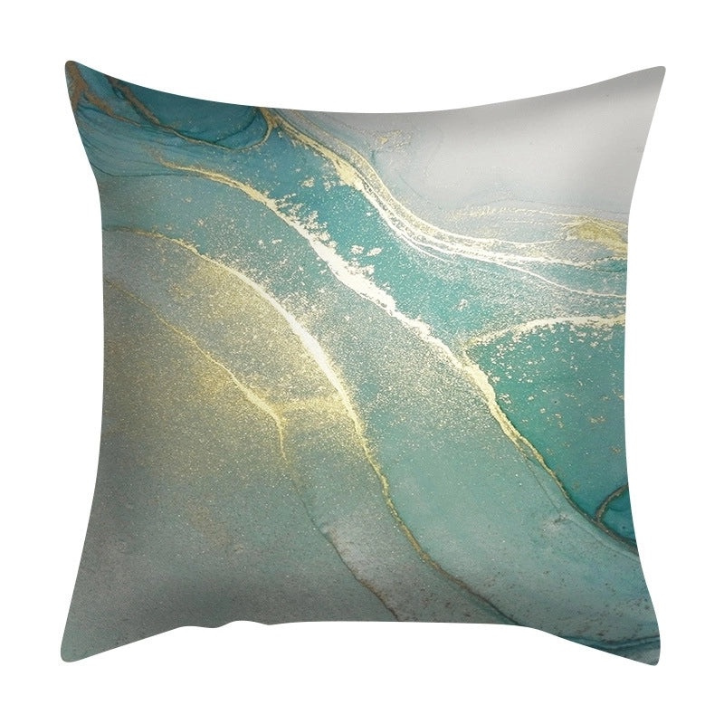 Stylish Marble Pattern Peach Skin Pillow Covers|Home Decor & Bedding