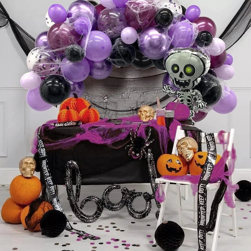Halloween Skull Party Balloons Aluminum Foil Funny Cool Design|Party Supplies Balloons