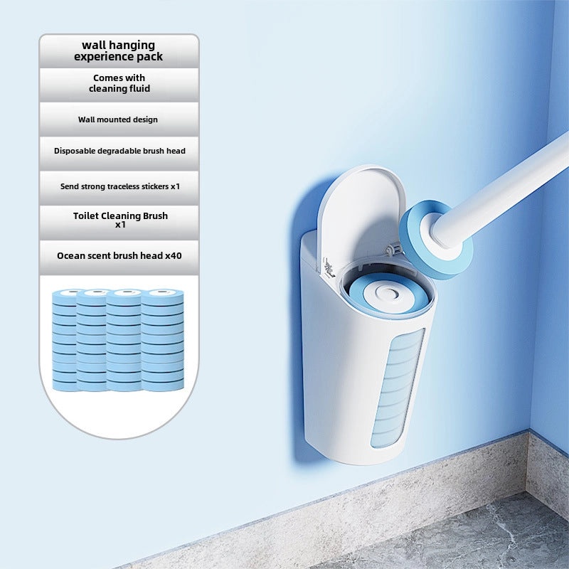 Disposable Toilet Brush Replacement Set Wall-Mounted Household Cleaning Brush | Bathroom Accessories