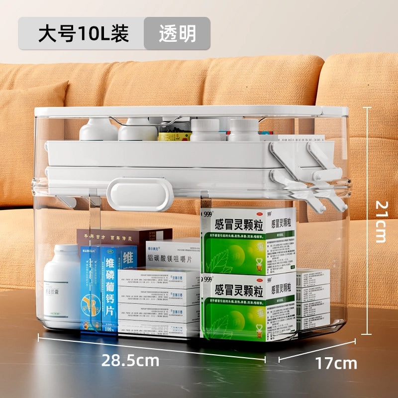 Multi-layer Portable Medicine Storage Box Foldable Grid Organizer for Household Use|Home Storage & Organization