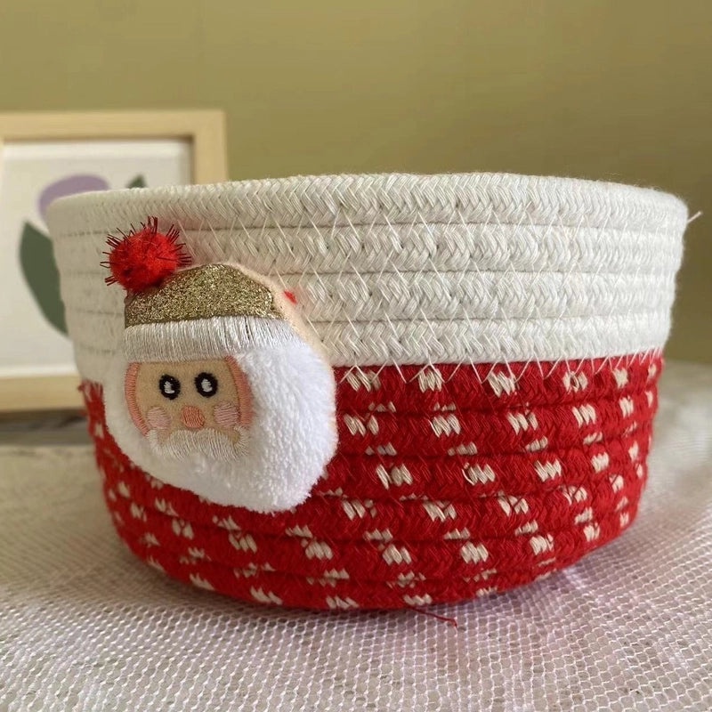 Adorable Cartoon Print Cotton Rope Storage Basket Organizer|Home Storage & Organization