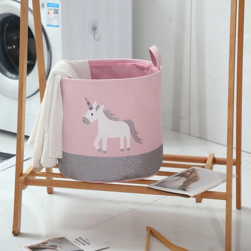 Dream Castle Round Double-Layer Thickened Laundry Basket for Toys and Storage Bag 1292|Home Storage & Organization