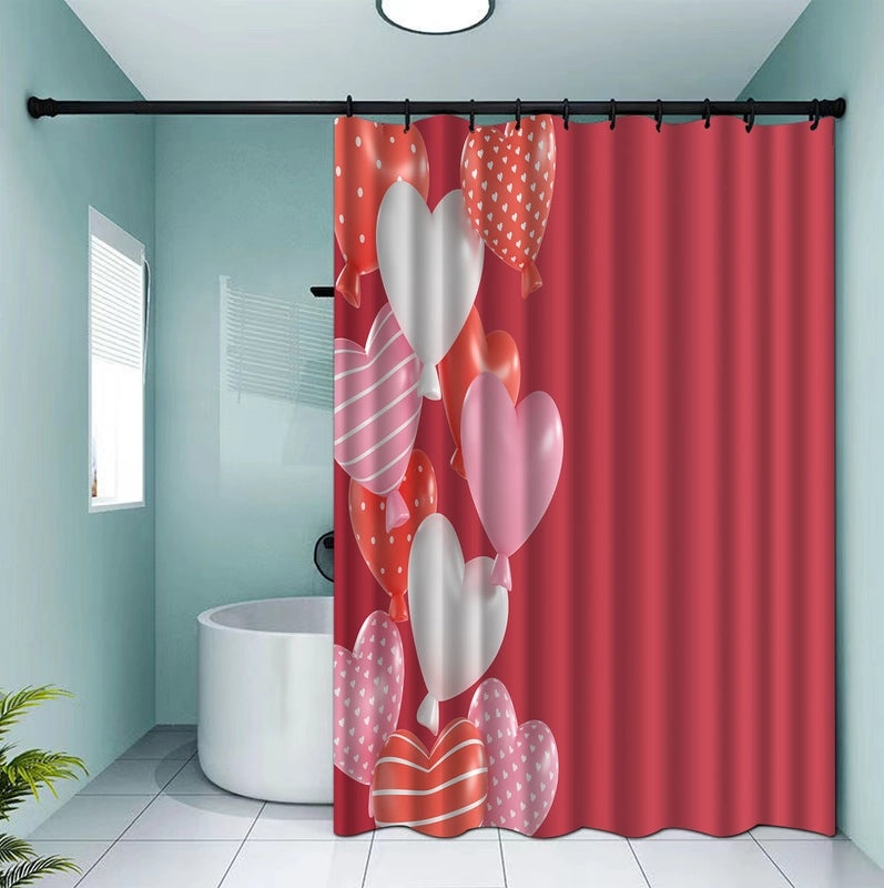 Sweet Heart Shape Polyester Door Curtain for Bathroom|Home Decor Curtains