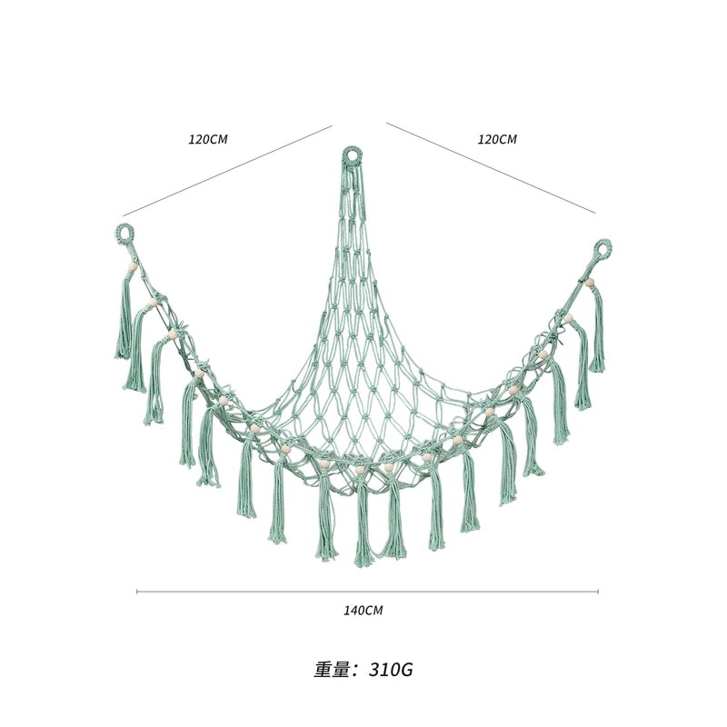 Bohemian Triangle Mesh Plush Toy Hammock Handwoven Lace Hanging Storage Organizer|Home & Living Storage