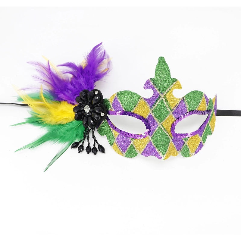Easter Mardi Gras Feather Plastic Party Mask Selfie Props Holiday Accessories 1 Piece|Party Supplies & Accessories