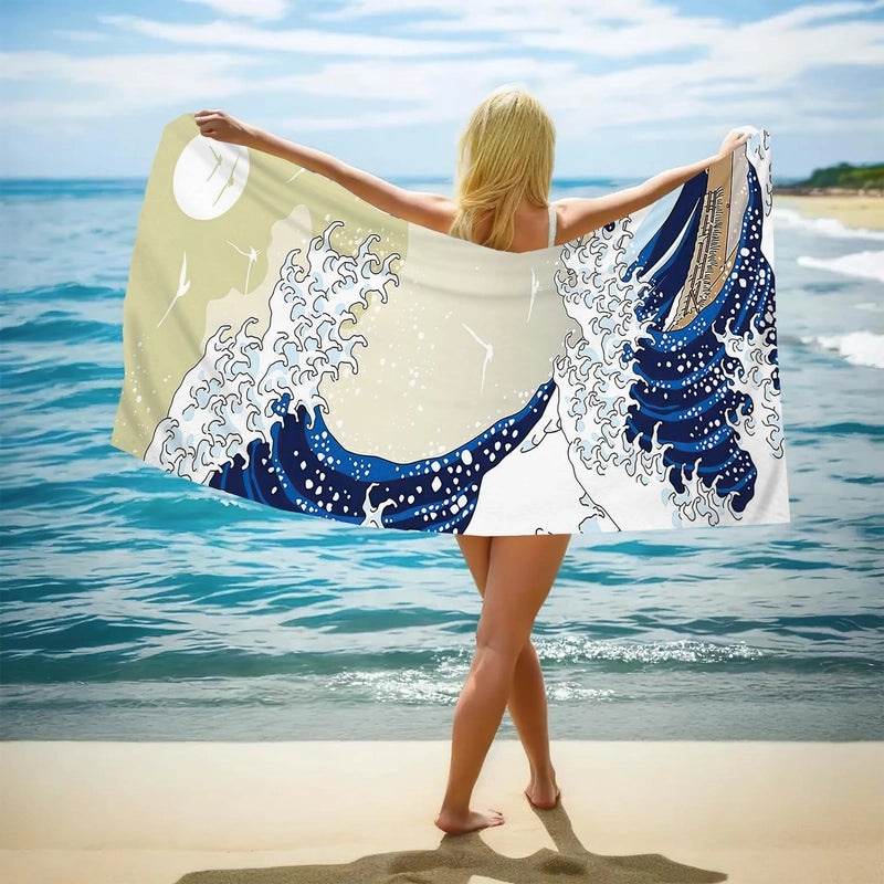 Elegant Floral Butterfly Beach Towel with Superfine Fiber for Casual Bathing|Beach Towels and Accessories
