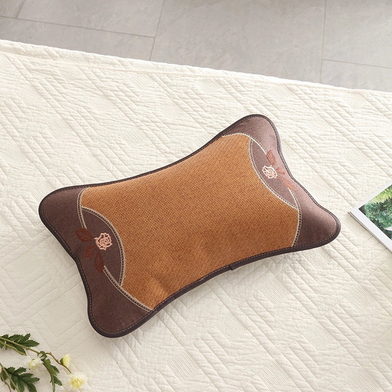 Summer Bamboo Rattan Pillow Breathable Buckwheat Neck Cushion for Adults Dorm Room|Home & Living > Bedding > Pillows