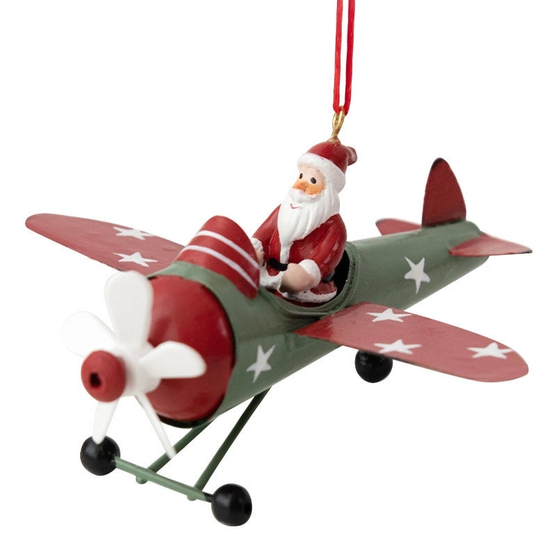Christmas Nordic Style Santa Snowman Elk Iron Hanging Ornaments Festive Party Decorations|Christmas Ornaments & Decorations