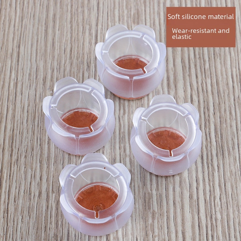 Transparent Silicone Non-Slip Table and Chair Leg Covers for Floor Protection and Longevity | Home & Living Accessories