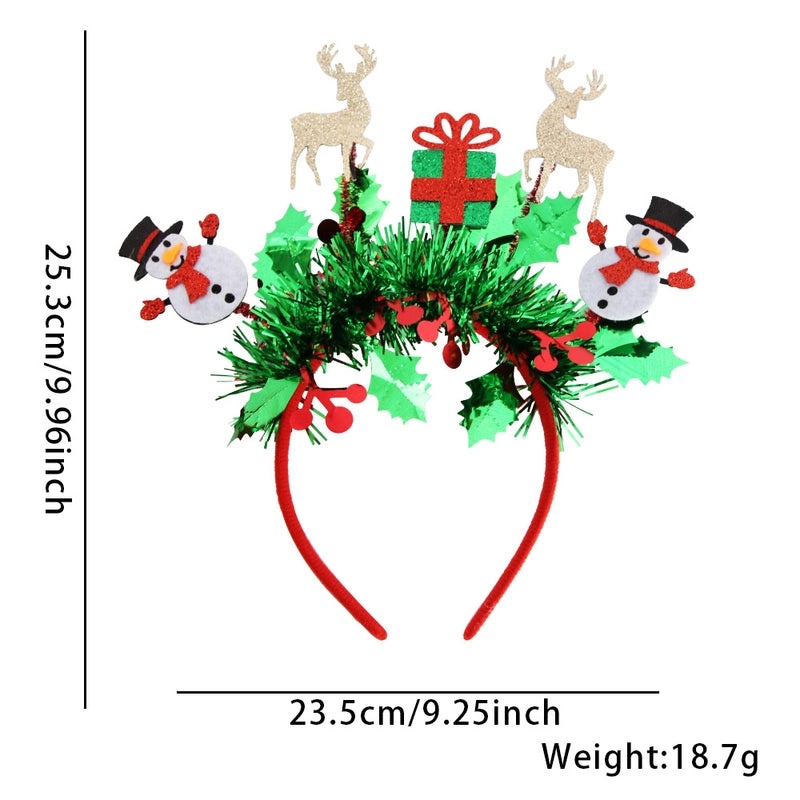 Christmas Cute IG Style Snowman & Elk Felt Hair Band Party Accessories|Holiday Hair Accessories