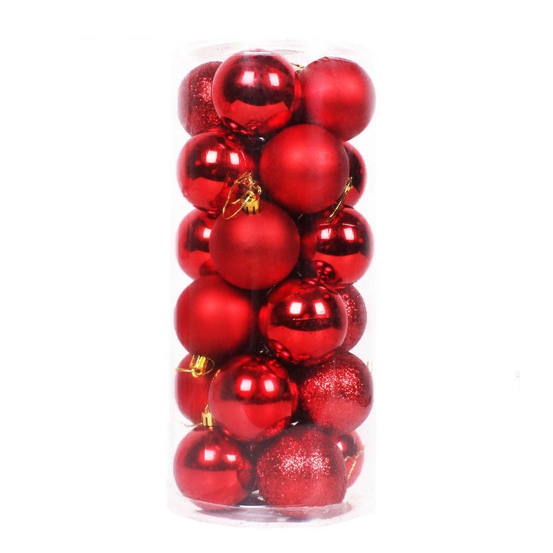 24PCS Christmas Hanging Ornaments Set 3-8cm Shiny Ball Decorations for Tree 2024|Christmas Ornaments