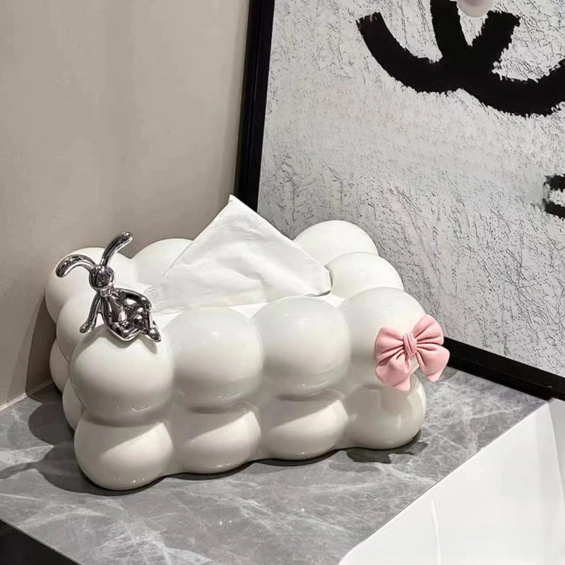 Cute Cotton Candy Design Tissue Box for Living Room Coffee Table | Home Decor & Tissue Holders