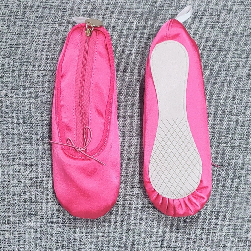 Satin Ballet Shoes Pencil Case Makeup Bag Stylish Dance Accessory | Accessories & Makeup Bags
