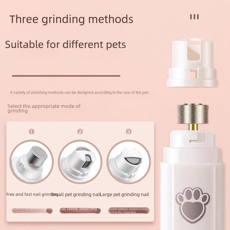 Rechargeable LED Pet Nail Grinder Electric Trimmer for Dogs & Cats Safe Efficient Grooming Tool|Pet Supplies & Grooming Tools