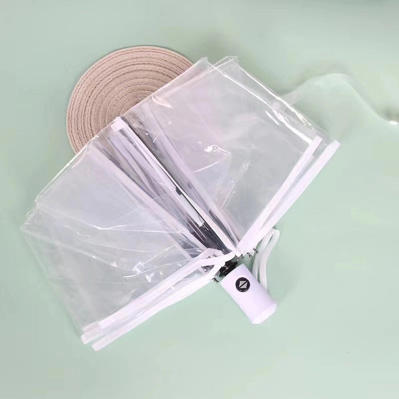 Cute Transparent Cartoon Umbrella Thickened Clear Student Rain Gear for Outdoor Photoshoot | Umbrellas & Rain Gear