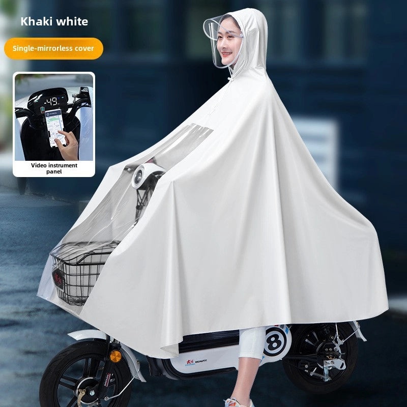 Electric Motorcycle Raincoat Thickened Adult Full-Body Non-Disposable Long Poncho for Outdoor Use|Motorcycle Rain Gear