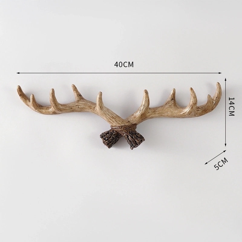 Vintage-Inspired Resin Antler Hooks for Wall | Home Decor & Organization