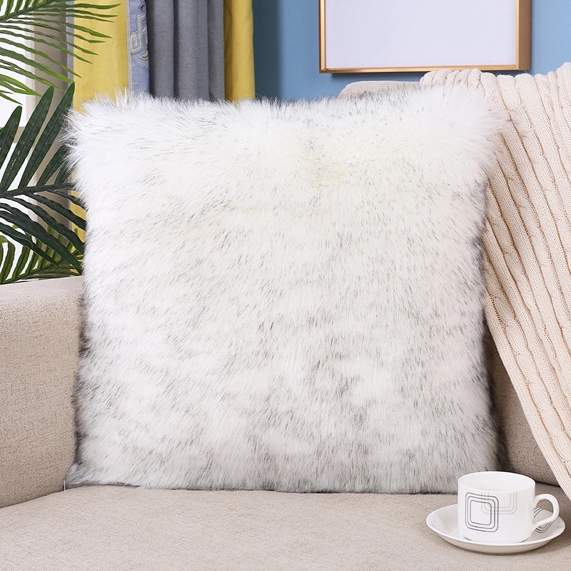 Nordic Plush Pillow Soft Solid Color Faux Wool Cushion Cover for Sofa Bedside Decorative Cushion|Home Decor Cushions