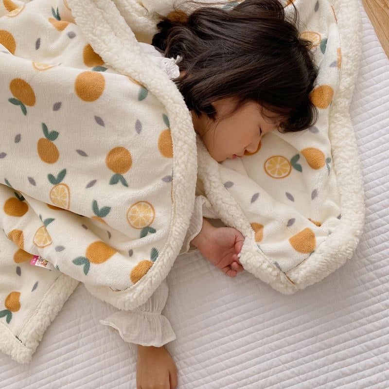 Halloween Cute Animal Pumpkin Fleece Blanket Cozy Bedding Throw for Fall|Home & Living Bedding