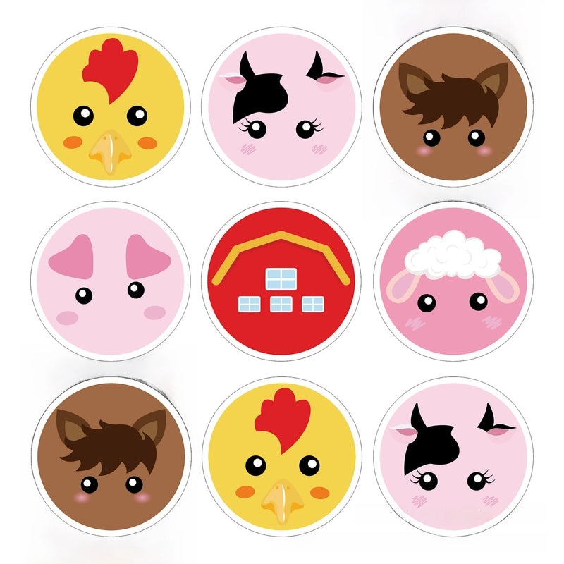 Farm Animal Kraft Paper Candy Bags Cow Chicken Sheep Pig Party Holiday Gift|Party Supplies