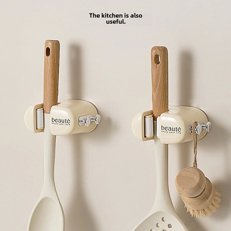 Punch-free Mop Clip Strong Adhesive Wall Hook for Bathroom Storage|Home & Kitchen Storage Accessories