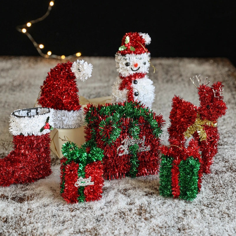 Hong Kong Heng New Christmas Ribbon Cone Tree Desktop Decoration Party Supplies Festive Atmosphere|Holiday Decorations