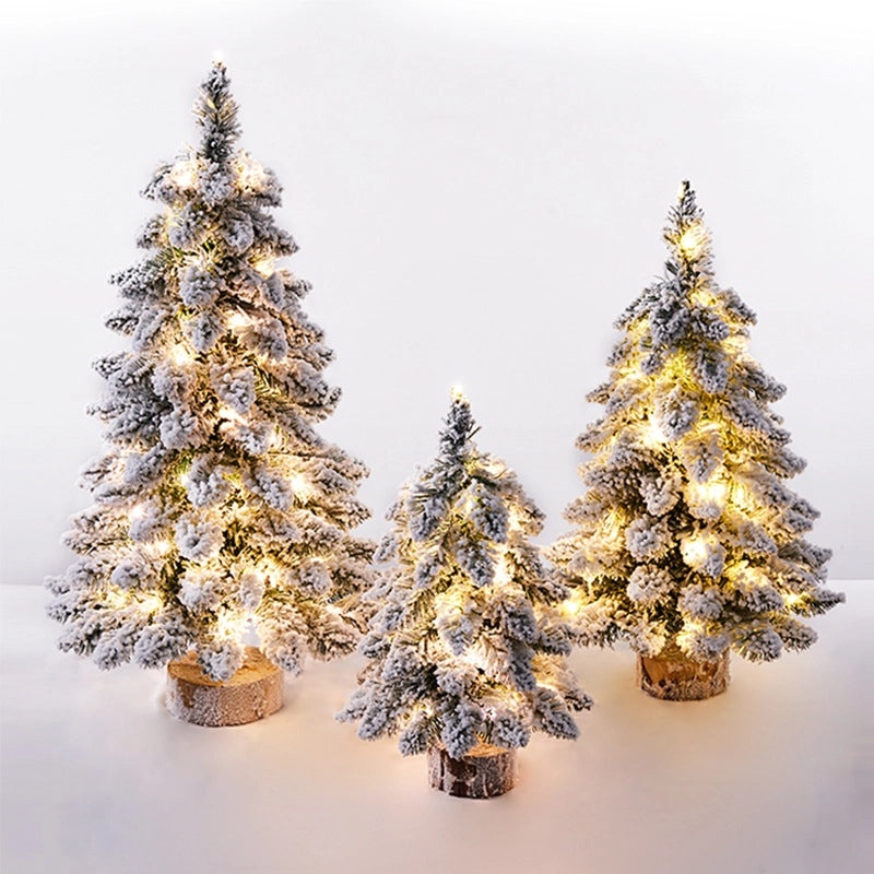 Mini Flocking Christmas Tree Nordic Style Small Decorative Tree for Holiday Home Decor|Christmas Decorations