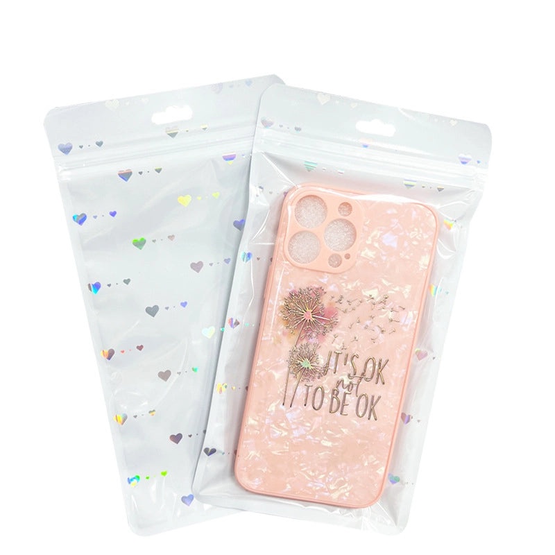 Yin Yang Lock Plastic Card Bag Small Gift Packaging Laser Self-Sealing Pocket for Jewelry|Jewelry Packaging