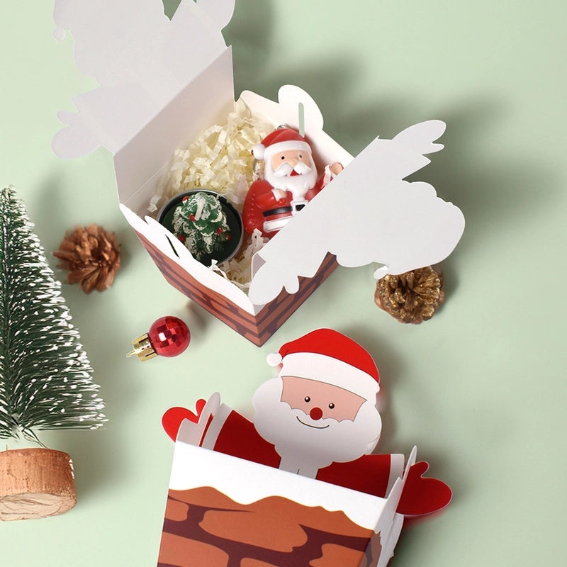 Festive Santa Claus Cartoon Gift Bags for Christmas Party Wrapping | Holiday Gift Wrapping Supplies