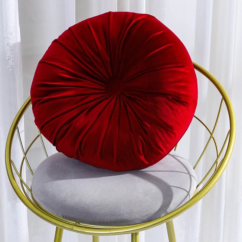 Nordic Velvet Round Seamless Sofa Cushion Light Luxury Solid Color Simple Irregular Design|Home Decor Cushions