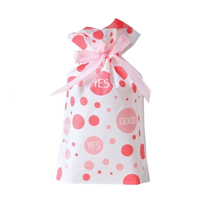 Polka Dot Drawstring Ribbon Pocket Bag for Small Jewelry and Daily Gifts | Jewelry Storage Accessories