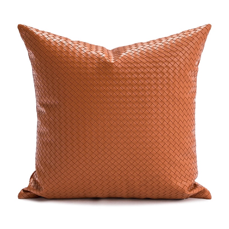 Elegant Simple Solid Color PU Leather Pillow Covers|Home Decor Accessories
