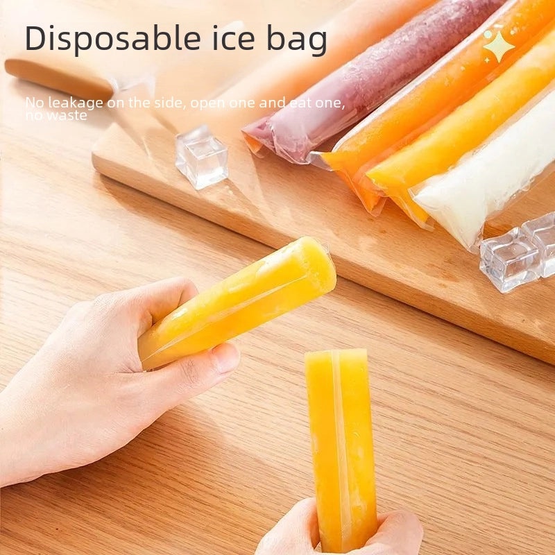 Transparent Self-Sealing Disposable Ice Bags for Food Grade Crushed Ice | Bar Accessories